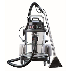 Profesionalni ekstrakcijski čistilni stroj CALIFORNIA z robustnim inox rezervoarjem na vozičku z velikimi kolesi za enostaven transport stroja