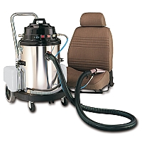 GARAGE EKSTRAKCIJA z robustnim inox rezervoarjem na vozičku z velikimi kolesi za enostaven transport stroja