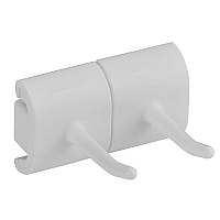 OBEŠALNIK STENSKI, 2xKLJUKA 82 mm BEL OBEŠALNIK STENSKI, 2xKLJUKA 82 mm BEL