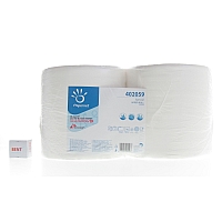 Industrijska rola bela dvoslojna uporabna za čiščenje v prehrambeni industriji Iz čiste celuloze z mikro vzorcem